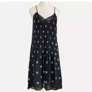 Club Monaco 100% Silk Floral Polka Dot Dress